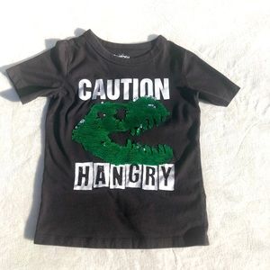 OshKosh B’Gosh T-Shirt Boys Dinosaur Sequins size 4/5